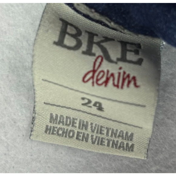 BKE Denim Sabrina Stretch Cropped Capris Jeans Women's Sz 24 Medium Wash Faded - Picture 8 of 12